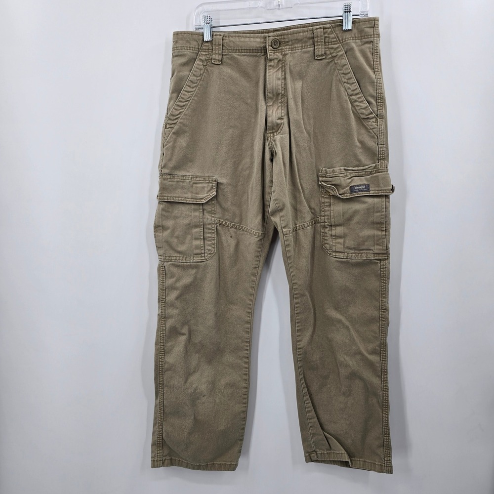 Wrangler Relaxed Fit Cargo Pants Khaki Tan 1070ABWEW Mens 32x30